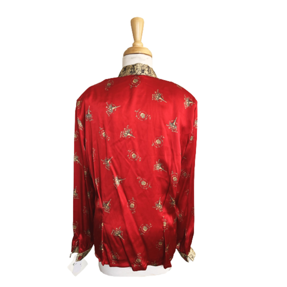 Austin Reed Red and Gold Blouse - Picture 3 of 3